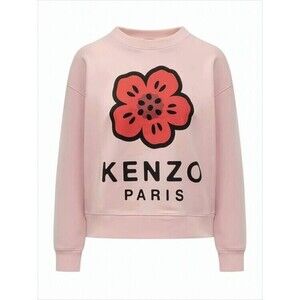 Kenzo Cropped Long-Sleeve Sweatshirt With Bold Floral Graphic - NWT